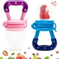 thumbnail image 1 of 2PCS Baby Fruit Feeder Pacifier- Fresh Food Nibbler, Infant Fruit Teething Toy, Food Grade Silicone Pouches for Toddlers & Kids, 1 of 6