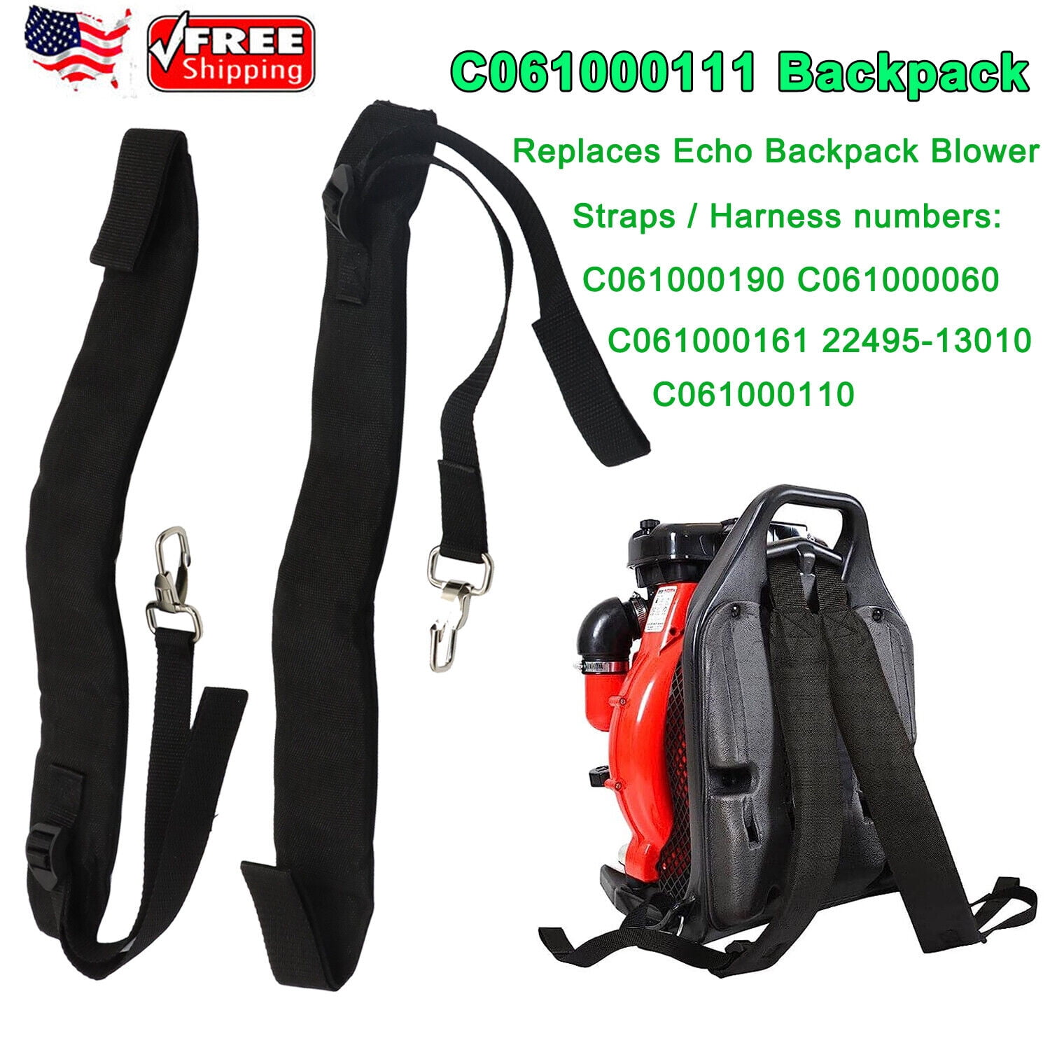 2PCS Backpack Blower Straps For Echo PB500H PB620 PB650 PB755T PB
