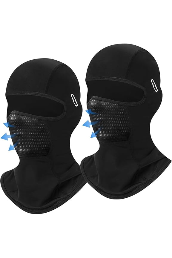2PCS Balaclava Face Mask with Glasses Holes for Men Women Summer Cooling Shiesty Mask Sun UV Protection for Motorcycle Work Ski