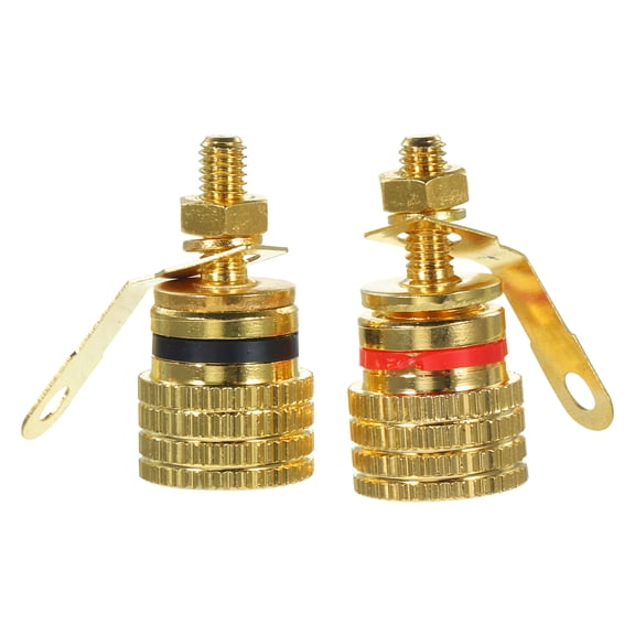 2PCS Banana Jack Binding Post Connectors for Amplifiers and Home Theater Speaker Wire Terminals, Audio Cable Accessories