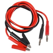 2PCS Banana Plug to Alligator Clip Test Wire 4mm Banana Plug Test Lead 14AWG for Multimeter Electrical Test