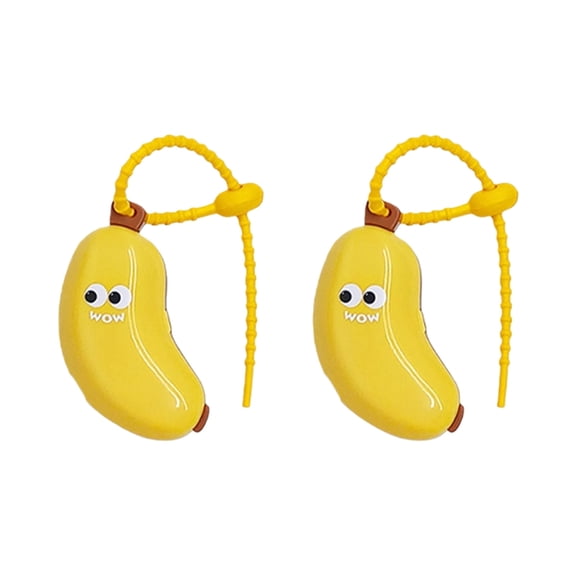 2PCS Banana Shape Toothbrush Head Protector for Sanitary Storage Toothbrush Case