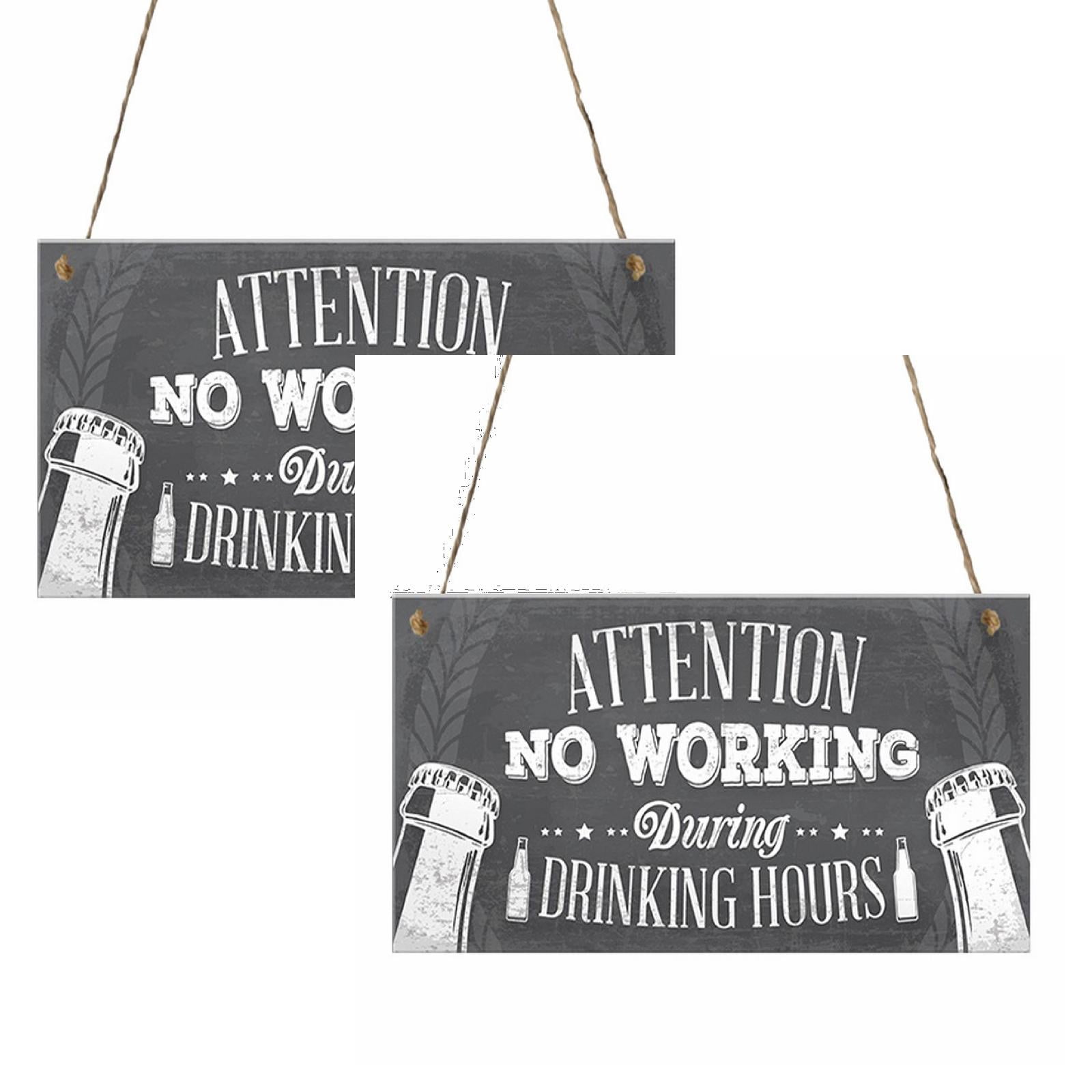 2PCS Bar Sign Hanging Wall Art Decorative Funny Inappropriate Sign Home ...