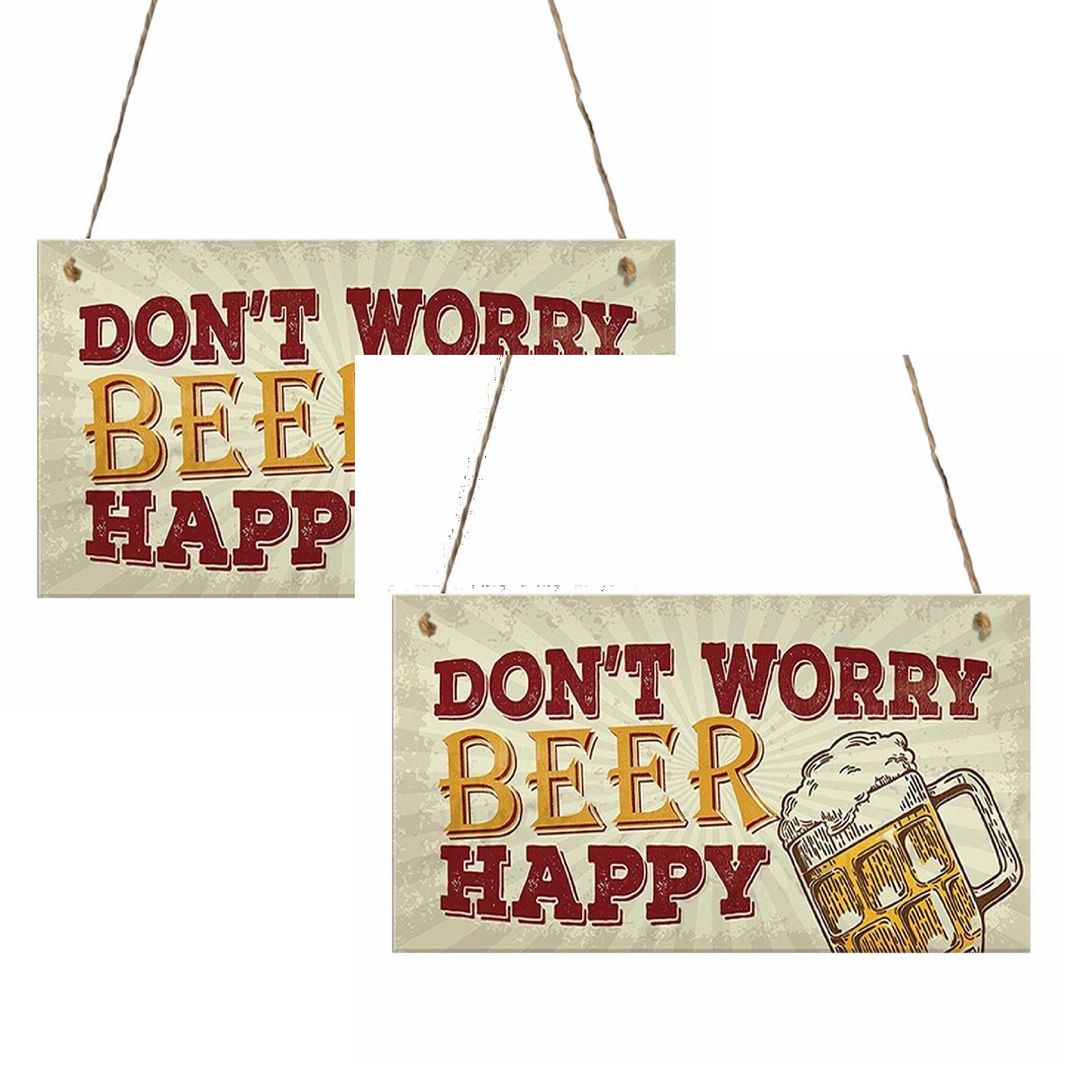 2PCS Bar Sign Hanging Wall Art Decorative Funny Inappropriate Sign Home ...