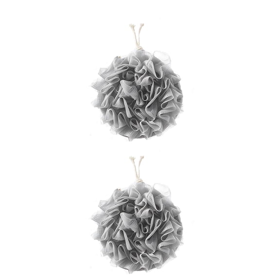 2PCS Bar Soap Loofah Pouch, 2 in 1 Drawstring Loofah Soap Holder, Exfoliation Mesh Shower Ball for Cleansing