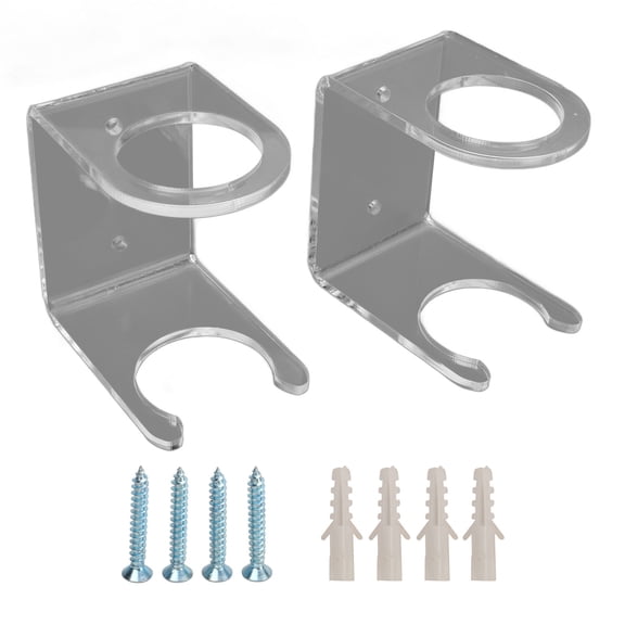 2PCS Baseball Bat Wall Stand Acrylic Wall Mounted Ball Holder Rack Baseball Bat Display Shelf for Home Stadium Office Collection