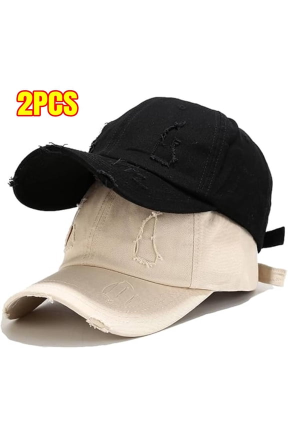 2PCS Baseball Cap for Women, Short Brim Baseball Cap, Dad Golf Hats,Adjustable Polo Hat for Men Women