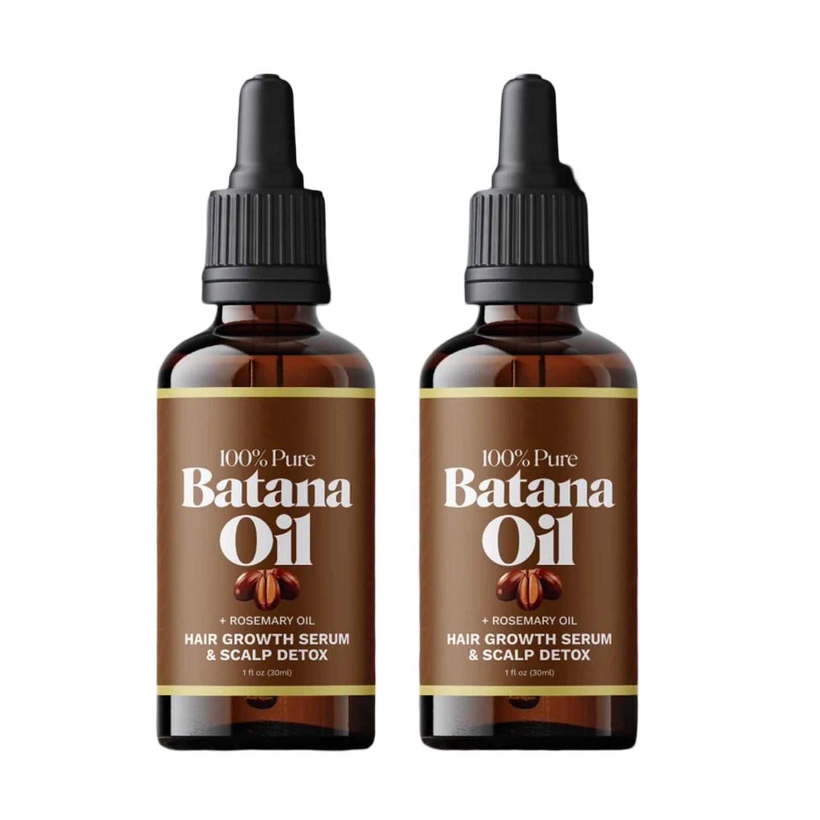 2PCS Batana Oil For Hair Growth With Rosemary Oil For Women And Men| Nourishes, Repair Split Ends, Eliminates Frizz And Hair Loss