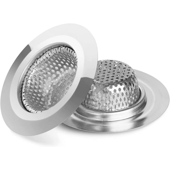 2PCS Bathtub Drain Strainer - 2.79 inch Shower Hair Drain Catcher, Stainless Steel Shower Bathtub Drain Cover, Bathroom Sink Strainer Filter Basket for Bathroom Sink, Wash Basin Floor Drain
