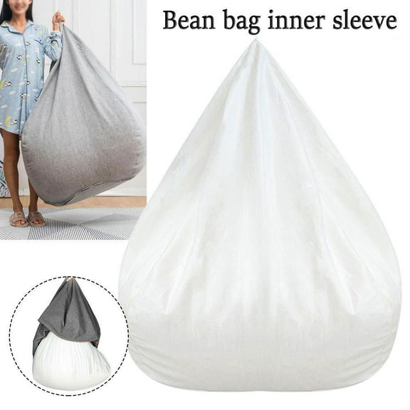 2PCS Bean Bag Filler,Bean Bag Stuffing,Bean Bag Inner Liner,Big Bean Bag Refill,Easy Cleaning Bean Bag Insert Replacement Cover For Bean Bag Chair, Zipper Opening