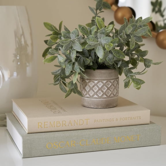 2PCS Beautiful Decorative Linen Books - Aesthetic Faux/Fake Books for Modern Home Decoration on Coffee Table, Bookshelf or Mantel - Stylish Keepsake Box and Photo Storage Solution
