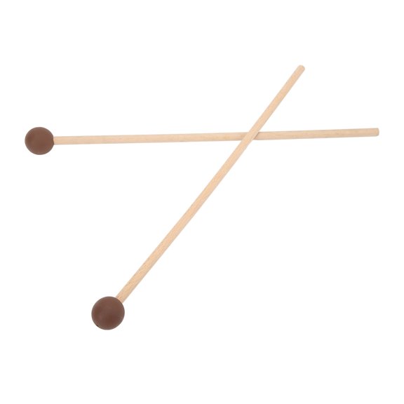 2PCS Bell Mallet Maple Handle Rubber Head Wonderful Sound Quality Xylophone Mallet for Marimba