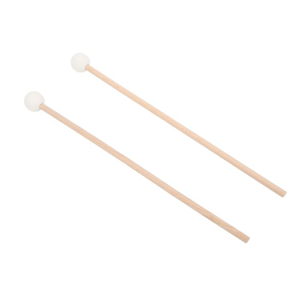 2PCS Bell Mallet Maple Handle Rubber Head Wonderful Sound Quality Xylophone Mallet for Marimba