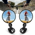 TSV 2PCS Bike Rear View Mirror, Adjustable & Rotatable Handlebar