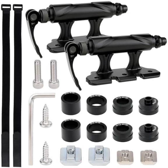 2PCS Bike Fork Mount Block, Alloy Quick Release Thru Axle for Car Bike Roof Rack Truck Bed Bike Mount with 4 Adapters for Road, MTB and Hybrid Bicycles$$Sport & Recreation Other