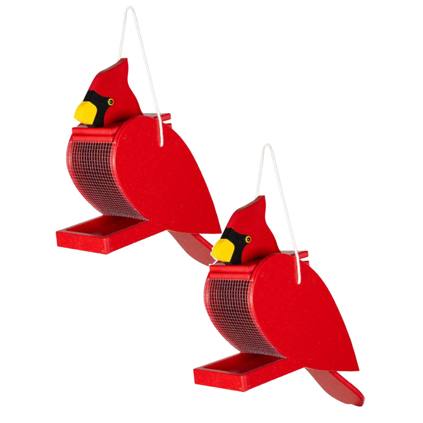 2PCS Bird Feeder Wooden Bird Shaped Bird Feeder Hanging Birdhouse for Garden Viewing Bird Feeders for Hanging Outdoor Garden Yard
