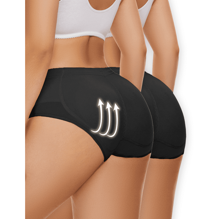 2PCS Black Butt Lifting Panty for Women Padded Panty for Sexy Butt  Enhancement XL