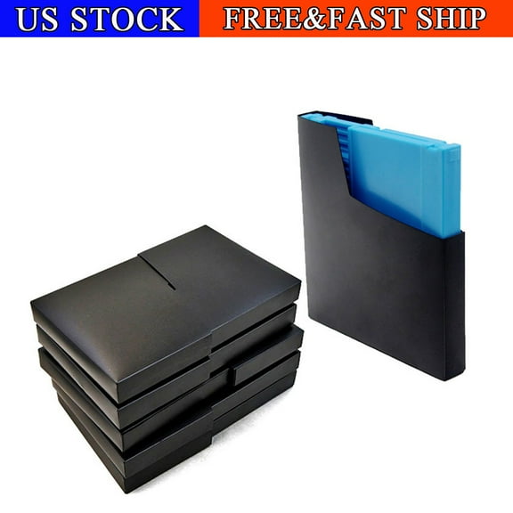 2PCS Black Dust Covers for Nintendo NES Game Cartridge Sleeves Cases Plain Lot