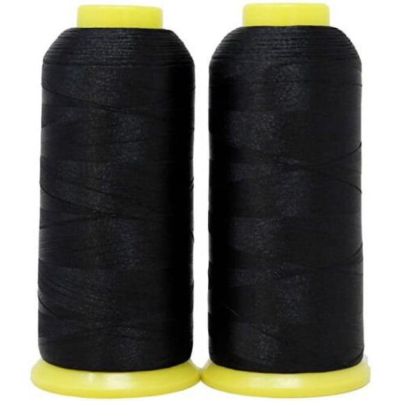 2PCS Black Huge Bobbin Thread for Sewing and Embroidery Machine Unbranded