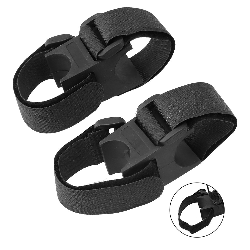 2PCS Black Rubber Bike Front Lamp Light Clamp Headlight Holder