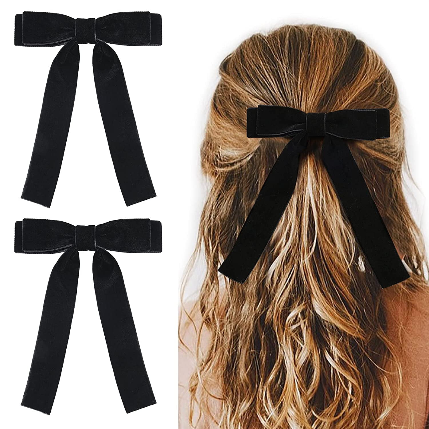 Mini Velvet Bow Clips Pack of 10 Hair Accessories for All Ages Mini Velvet Bow Clips, SET - Etsy main image 3