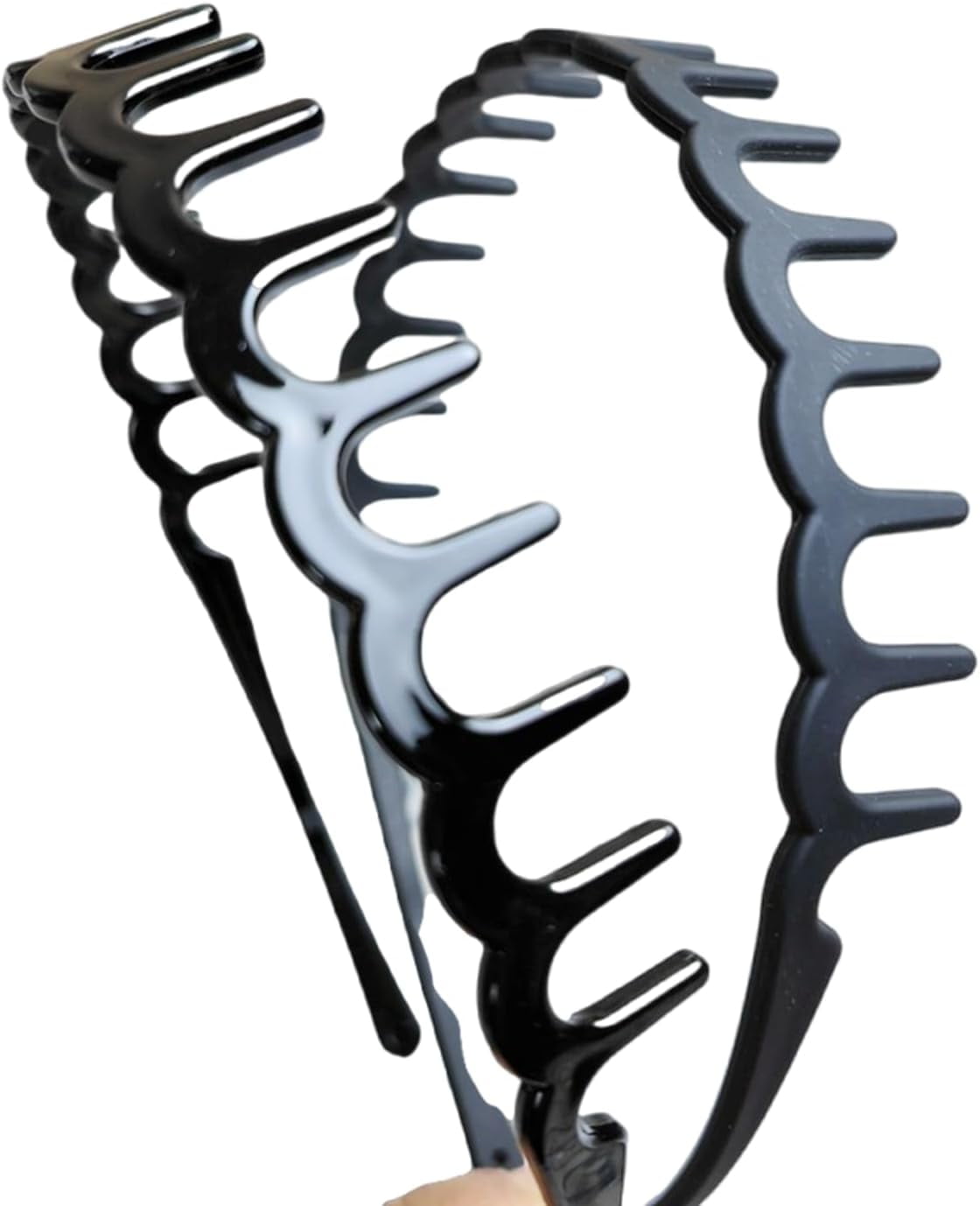 Retro High Skull Headband 2er Set - U-Form Haarkamm Für Volumen