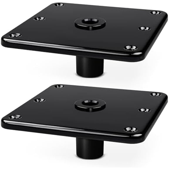 2PCS Boat Seat Base Mount, 7x7Aluminum Boat SeatPedestal Plate for 3/4" Pin Post SocketMarine Base Pedestal Bracket for Most Marine Fishing Pontoon Bass,Black$$Watercraft