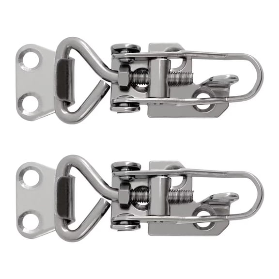 2PCS Boat Stainless Steel Adjustable Cabinet Latch Toggle Catch Lock Hasp Marine Fastener
