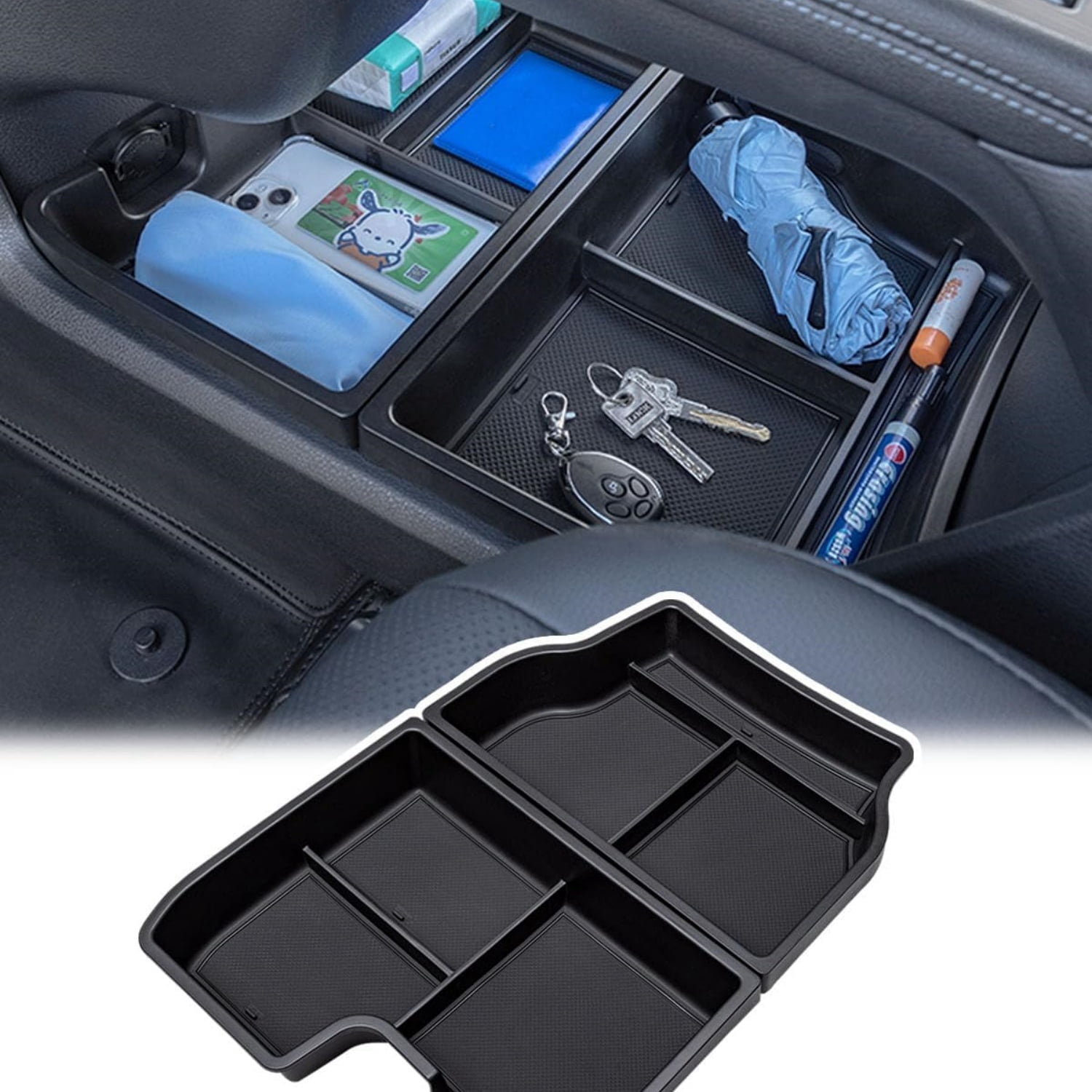 2PCS Bottom Console Trays Compatible with 2021-2026 Toyota Sienna ...