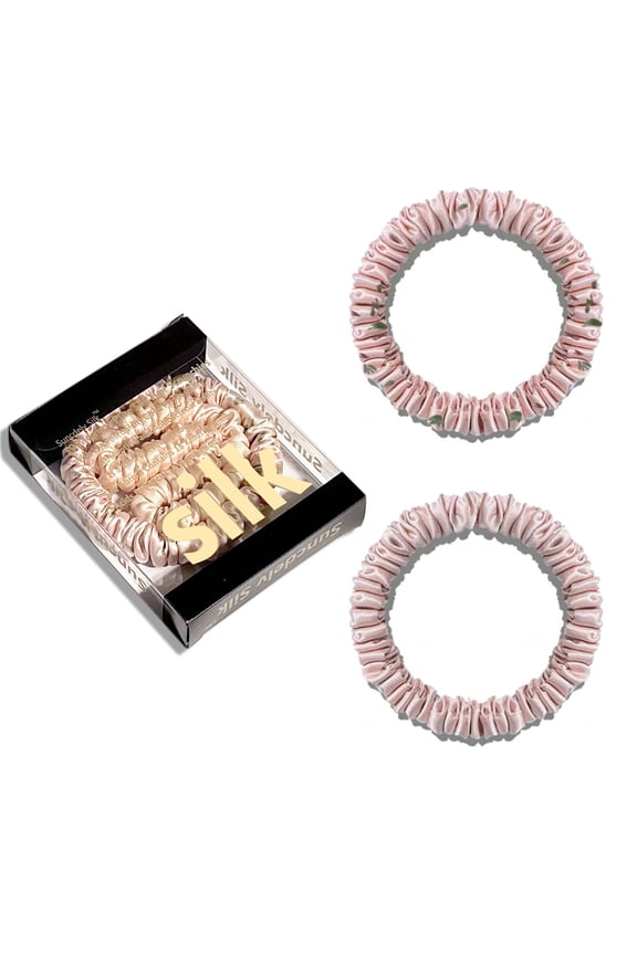 2PCS Box 100% Natural Silk Solid Color Hair Ties High Quality Hair Scrunchies (22Momme) Women Big Hairbands Hair Accessories