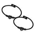 2PCS Bracelets Heart Initials BraceletAZ Stainless Steel Engraved