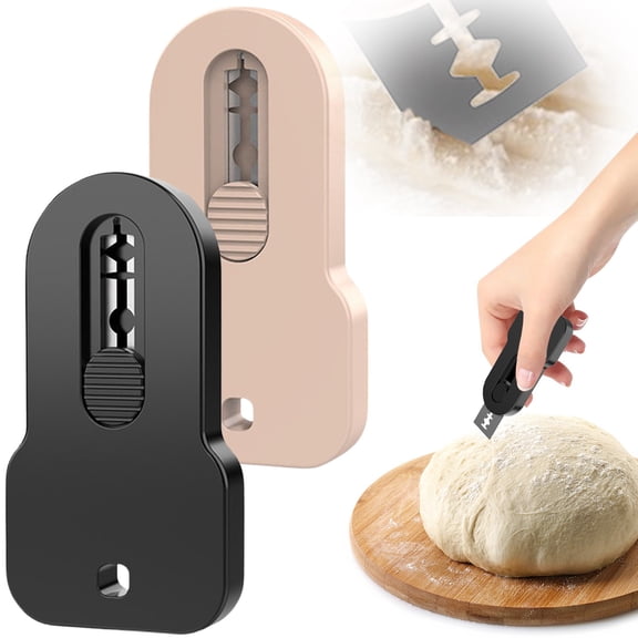 2PCS Bread Scoring Tool with Lock and 10 Blades for Baking, Food Cutter for Homemade Dough