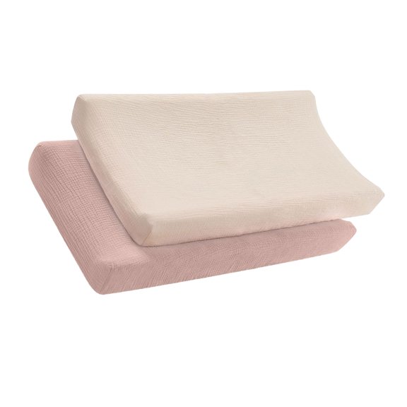 2PCS Breathable Changing Pad Cover Reusable Diaper Changer Pad Sleeve Sheets Baby Nappy Changing Table Case 84x43cm