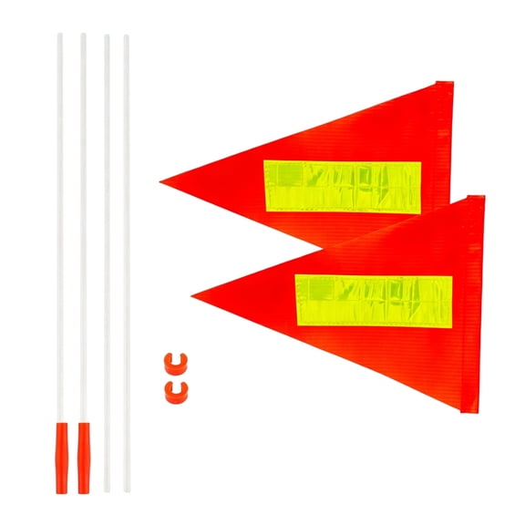2PCS Bright Reflective Handheld Safety Flags Ideal For Garden Markers And Roadside Alerts Signals Construction Sites