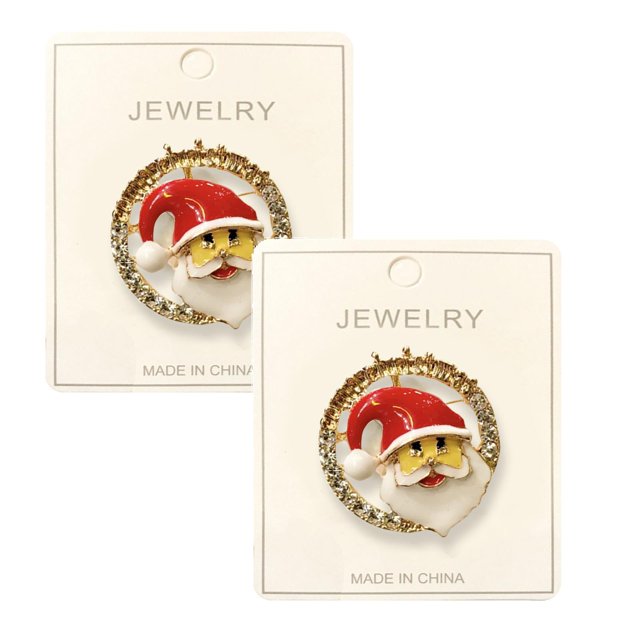 2PCS Brooch Pins Christmas Brooch Cute Old Man Tree Decoration Drip