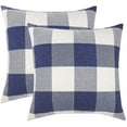 thumbnail image 1 of 2PCS Buffalo Check Plaid Throw Pillow Covers Farmhouse Outdoor Pillow Cushion Case Cotton Linen for Home Decor, 18 x 18 Inch, 1 of 5