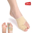 thumbnail image 1 of 2PCS Bunion Corrector for Women & Men, Breathable Big Toe Straightener with Non-slip Strap for Day Night Support, Beige, 1 of 10