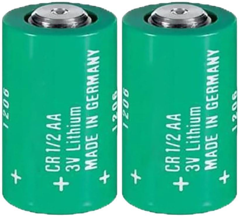 2PCS CR1/2 AA 3V Lithium Battery CR14250, CR-1/2-AA Cylindrical Battery 950mAh