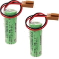 thumbnail image 1 of 2PCS CR17450SE-R 3V 2500mah PLC Battery for A98L-0031-0012 CNC System with Plug, 1 of 5