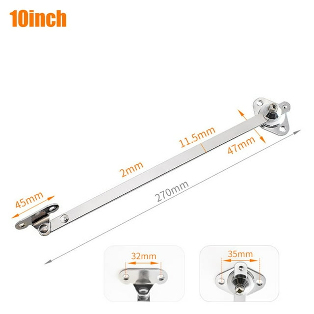 2PCS Cupboard Door Flap Stay Hinge Down Drop Lid Support