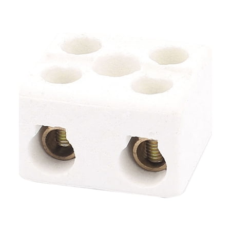 2PCS Cable Connector 2 Position 2 Row Ceramic Terminal Block 220V 30A