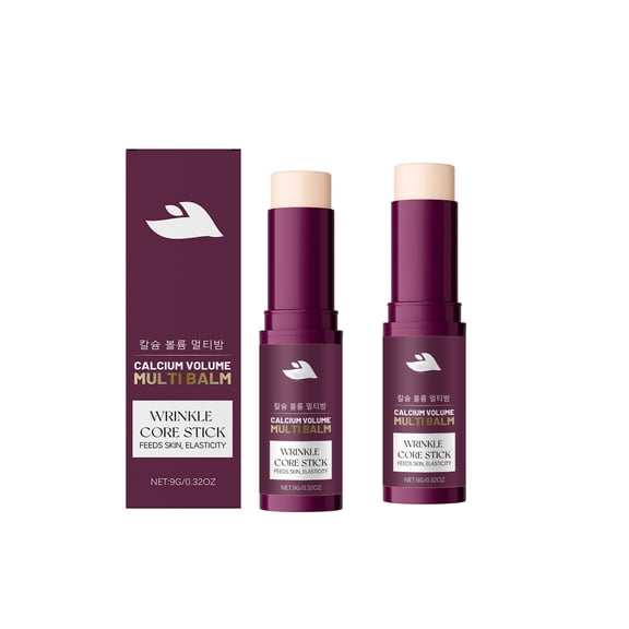 2PCS Calcium Volume Multi Balm Wrinkle Core Stick, Feeds Skin & Boosts Elasticity, Smooths Fine Lines & Delivers a Youthful, Radiant Look