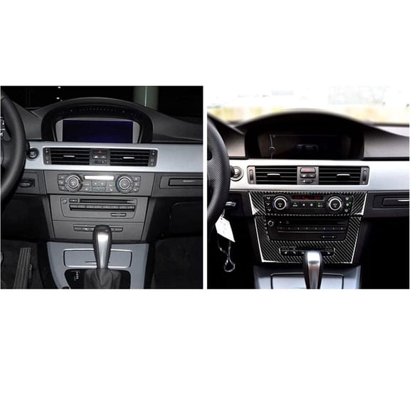 2PCS Car Air Conditioning CD Panel Cover Trim For BMW 3 Series E90 E92 E93 05-12