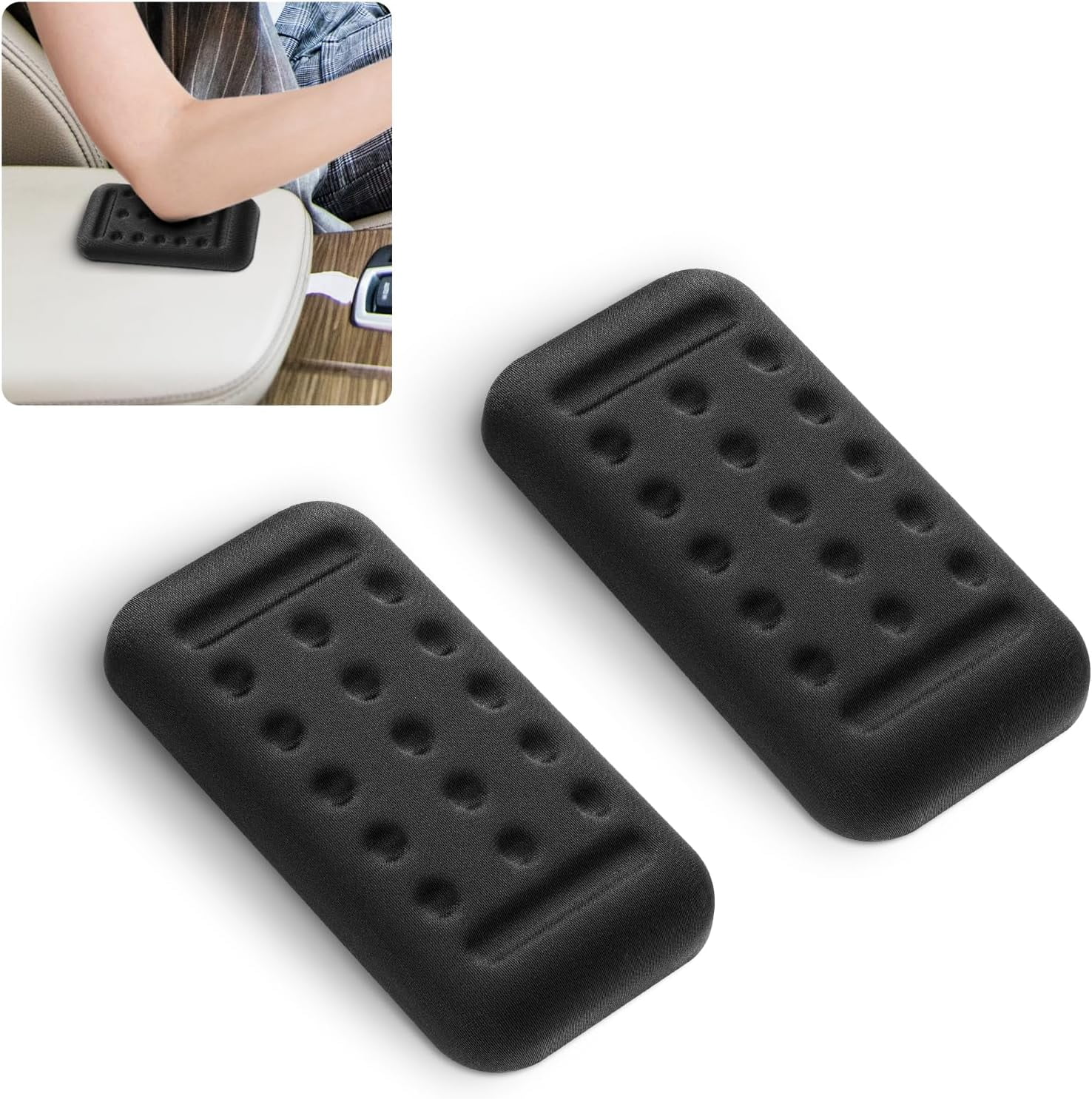 2PCS Car Armrest Pads, Memory Foam Elbow Arm Rest Support Pad ...