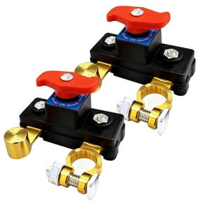 2PCS Car Battery Power Cut-Off Switch Breaker, Stable Transmission High Conductivity Pure Copper Disconnect Switch, Smart Car Battery Disconnect Switch for Boat Rv Car Truck Supplies