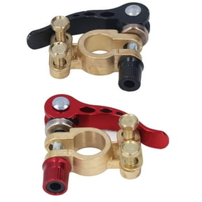 2PCS Car Battery Terminal Connector Quick Disconnect and Release Positive Negative Clamps