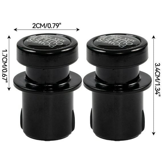 2PCS Car Cigare Plug Outlet Cover Cap Socket 21Mm Power