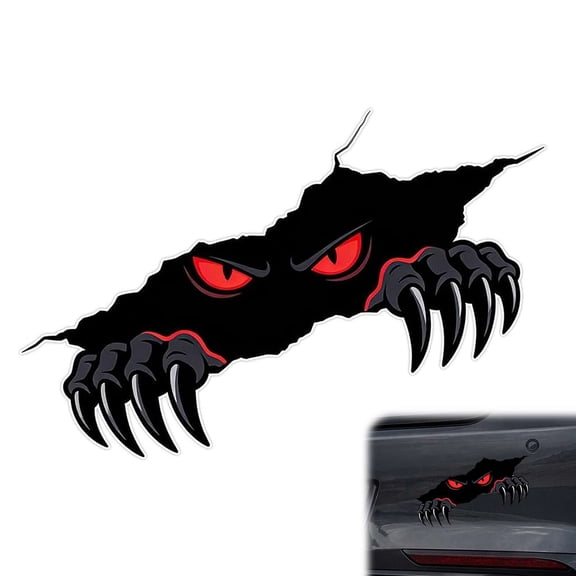 2PCS Car Claw Mark Vinyl Decals, Halloween Ghost Scratch Sticker for Car SUV Truck Hood Window, Spooky Vehicle Decoration
