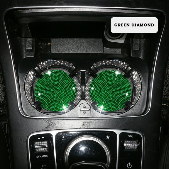 2PCS Car Cup Non-slip Universal Car Interior Accessories Crystal Glitter Cup Bottom Mat