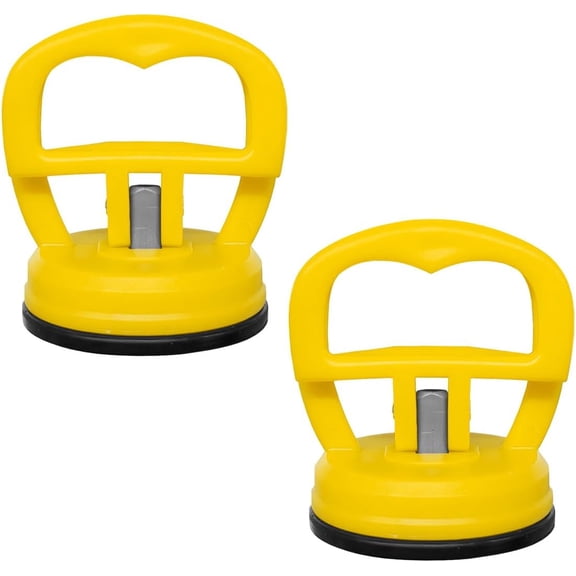 2PCS Car Dent Puller, Suction Cup Dent Puller Kit with Handle Lifter, Car Dent Remover Tool, Vehicle Body Repair Tool for Glass and Tiles Lifting, and Objects Moving (Yellow)